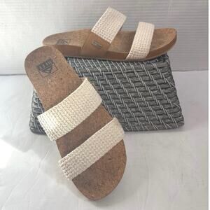 Reef Women's Cushion Vista Braided Sandals Beige Women’s Size 8.5